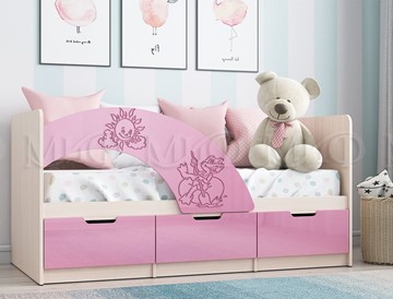 Кровать детская Юниор-3, Розовый металлик в Тамбове