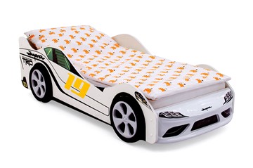 Кровать-машина детская Супра белая в Тамбове