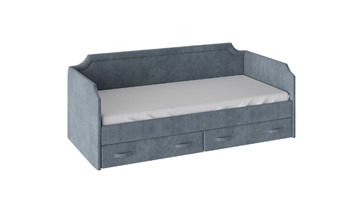 1-спальная детская кровать Кантри Тип 1, ТД-308.12.02 (Замша синяя) в Тамбове