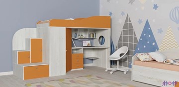Детская кровать-шкаф Кадет-1, корпус Винтерберг, фасад Оранжевый в Тамбове