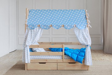 Кровать детская Домик с ящиками, без покраски в Тамбове