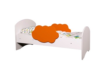 Детская кровать для девочки Тучка, корпус Белый, фасад Оранжевый в Тамбове