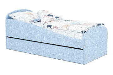 Кровать с ящиком Letmo небесный (рогожка) в Тамбове