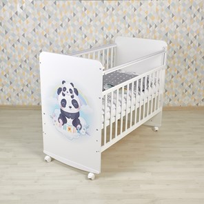 Детская кровать для девочки Фея 702 Милые панды, белый в Тамбове
