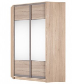 Угловой шкаф Аларти (YA-230х1400(602) (2) Вар. 2; двери D3+D3), с зеркалом в Тамбове