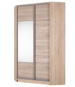 Шкаф угловой Аларти (YA-230х1250(602) (2) Вар. 3; двери D3+D4), с зеркалом в Тамбове