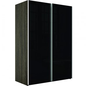 Шкаф 2-х створчатый Эста (Стекло черное/Стекло черное) 2000x660x2200, венге мали в Тамбове