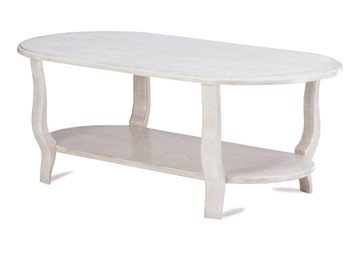 Овальный столик двухярусный ЖС-000, 120х70, (покраска 2 тип) в Тамбове
