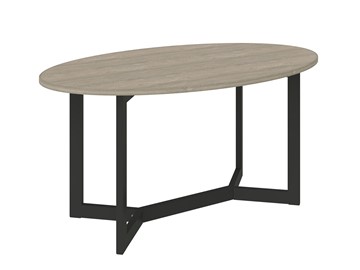 Овальный столик Триада-16Д, Черный/Натюрель в Тамбове