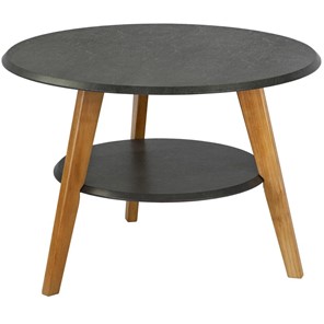 Круглый столик Мебелик BeautyStyle 17 (серый бетон-бук) в Тамбове