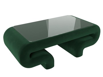 Столик из стекла Волна, зеленый (велюр) в Тамбове