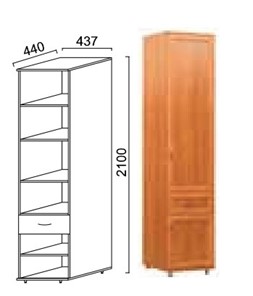 Распашной шкаф Александра-1, ПР-4, шимо светлый, МДФ с кожзамом в Тамбове