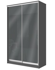 Шкаф двухдверный Хит-22-12/2-22 с цветным стеклом, темно-серый 073, Графит в Тамбове