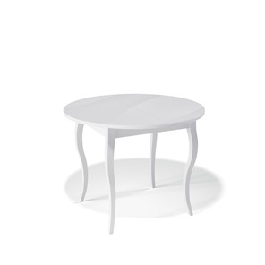 Кухонный раскладной стол Kenner 1000С (Белый/Стекло белое глянец) в Тамбове