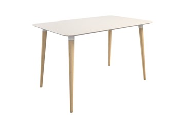 Обеденный стол Сканди 1, белый/светлый лак в Тамбове