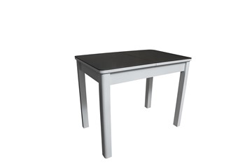 Кухонный стол раздвижной Айсберг-2СТ белое/черное/прямые массив в Тамбове