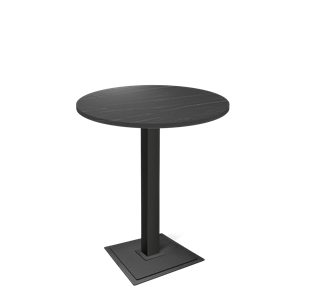 Барный стол SHT-TU5-BS1/H110 / SHT-TT 80 ЛДСП (камень пьетра гриджио черный/черный) в Тамбове