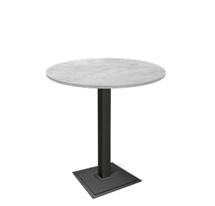 Круглый обеденный стол SHT-TU5-BS1/H110 / SHT-TT 90 ЛДСП (бетон чикаго светло-серый/черный) в Тамбове