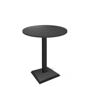Барный стол SHT-TU5-BS2/H110 / SHT-TT 80 ЛДСП (камень пьетра гриджио черный/черный) в Тамбове