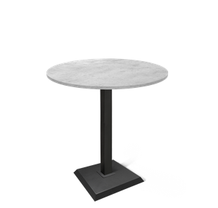 Маленький обеденный стол SHT-TU5-BS2/H110 / SHT-TT 90 ЛДСП (бетон чикаго светло-серый/черный) в Тамбове