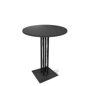 Барный стол SHT-TU6-BS1/H110 / SHT-TT 80 ЛДСП (камень пьетра гриджио черный/черный) в Тамбове