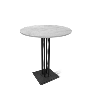 Маленький кухонный стол SHT-TU6-BS1/H110 / SHT-TT 90 ЛДСП (бетон чикаго светло-серый/черный) в Тамбове
