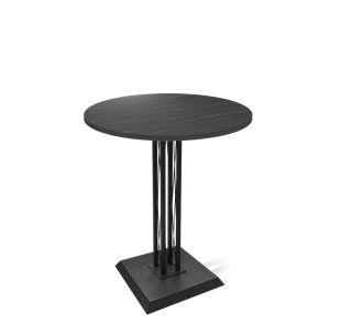 Барный стол SHT-TU6-BS2/H110 / SHT-TT 80 ЛДСП (камень пьетра гриджио черный/черный) в Тамбове