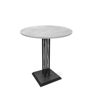 Стол кухонный круглый SHT-TU6-BS2/H110 / SHT-TT 90 ЛДСП (бетон чикаго светло-серый/черный) в Тамбове