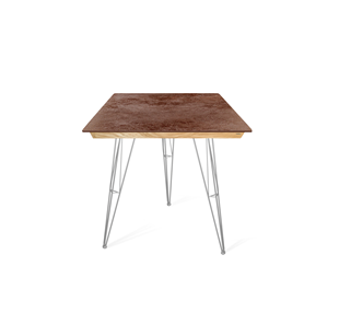 Керамический кухонный стол SHT-TU10 (3 шт.)/ТT8 60/60 (хром лак/прозрачный лак/коричневая сепия) в Тамбове