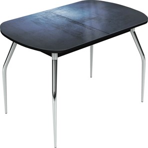 Раздвижной стол Ривьера исп.2 хром №5 (Exclusive h149/черный) в Тамбове