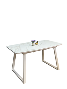 Кухонный раскладной стол AZ1400 (белый/керамика мрамор белый) в Тамбове