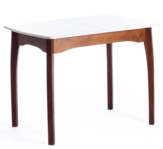 Обеденный раздвижной стол Caterina, бук/мдф, 100+30x70x75, коричневый, белый арт.15856 в Тамбове