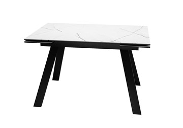 Стол обеденный DikLine DKL140 Керамика Белый мрамор/опоры черные (2 уп.) в Тамбове