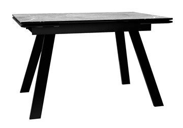 Раскладной стол DikLine DKL140 Керамика Серый мрамор/опоры черные (2 уп.) в Тамбове
