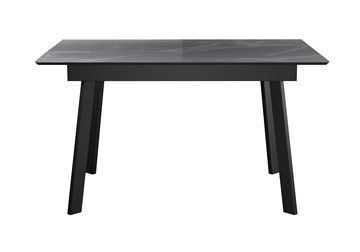 Стол обеденный раздвижной DikLine SKH125 Керамика Серый мрамор/подстолье черное/опоры черные (2 уп.) в Тамбове