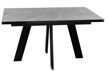Стол DikLine SKM140 Керамика серый мрамор/подстолье черное/опоры черные (2 уп.) в Тамбове