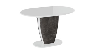Обеденный овальный стол Монреаль тип 1 (Белый глянец/Моод темный) в Тамбове
