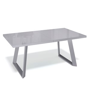 Кухонный раздвижной стол PL1400 (серый/стекло серое) в Тамбове