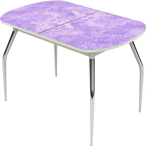 Раздвижной стол Ривьера исп.1 ноги метал. крашеные №24 Фотопечать (Текстура №49) в Тамбове