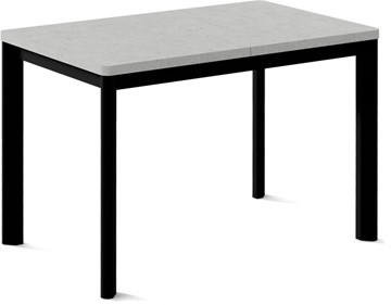 Кухонный стол раскладной Кубика Токио-2L (ноги металлические черные, светлый цемент) в Тамбове