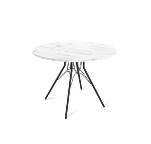 Кухонный круглый стол SHT-TU34-P / SHT-TT 90 ЛДСП (бетон чикаго светло-серый/мрамор кристалл) в Тамбове