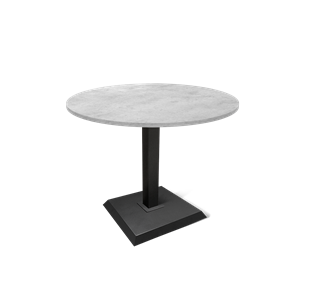 Обеденный круглый стол SHT-TU5-BS2 / SHT-TT 90 ЛДСП (бетон чикаго светло-серый/черный) в Тамбове