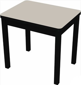 Обеденный раздвижной стол Бари дерево №8 (стекло белое/черный) в Тамбове