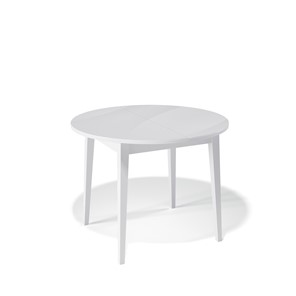 Кухонный раздвижной стол Kenner 1000M (Белый/Стекло белое глянец) в Тамбове