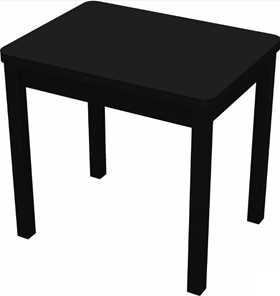 Обеденный раздвижной стол Бари дерево №8 (стекло черное/черный) в Тамбове