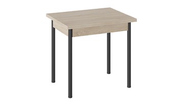 Маленький стол Родос тип 2 с опорой d40 (Черный муар/Дуб Сонома) в Тамбове