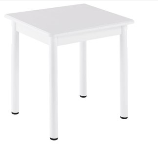 Кухонный пристенный стол НСПА-07 МДФ, белый МДФ/белое дерево/36 прямые трубки белый в Тамбове