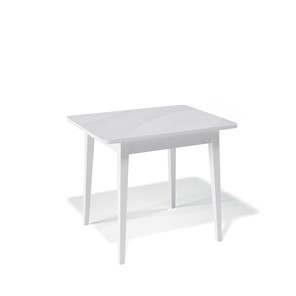 Кухонный стол раздвижной Kenner 900M (Белый/Стекло белое глянец) в Тамбове