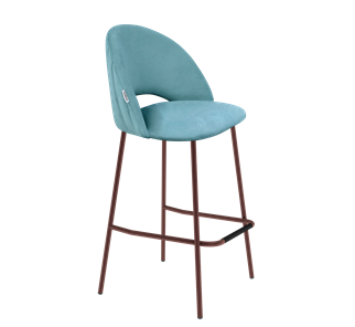 Барный стул SHT-ST34-1 / SHT-S29P (голубая пастель/медный металлик) в Тамбове