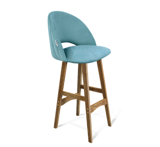 Барный стул SHT-ST34-1 / SHT-S65 (голубая пастель/дуб брашированный коричневый) в Тамбове